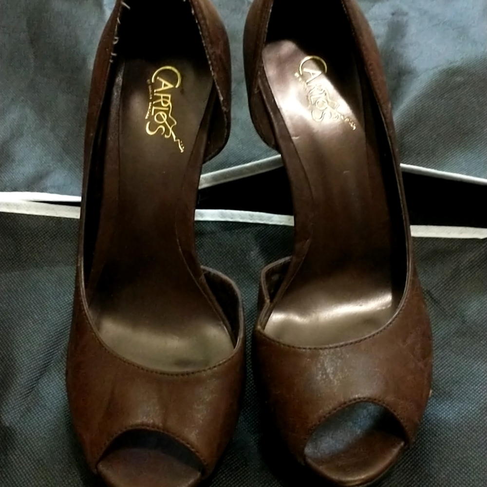 Carlos platform peeptoe pump